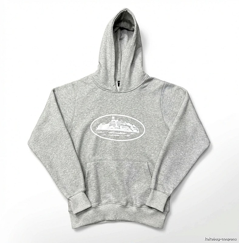Corteiz Grey Minimalist Style Hoodie