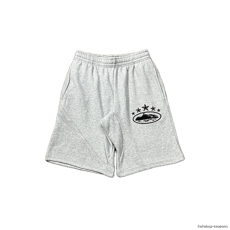 Corteiz minimalist light gray shorts