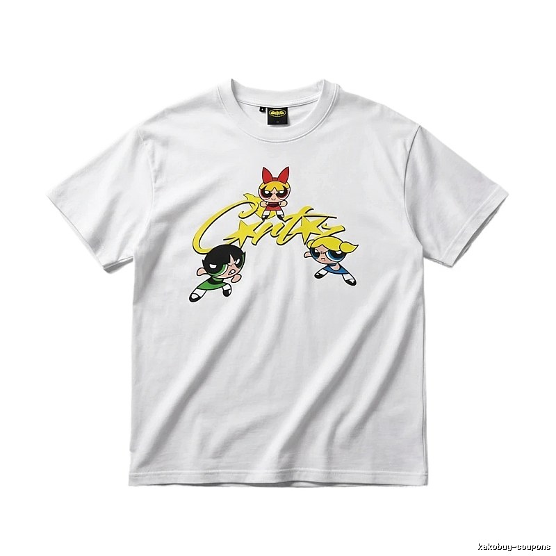 Corteiz Powerpuff Girls Cartoon White T-shirt