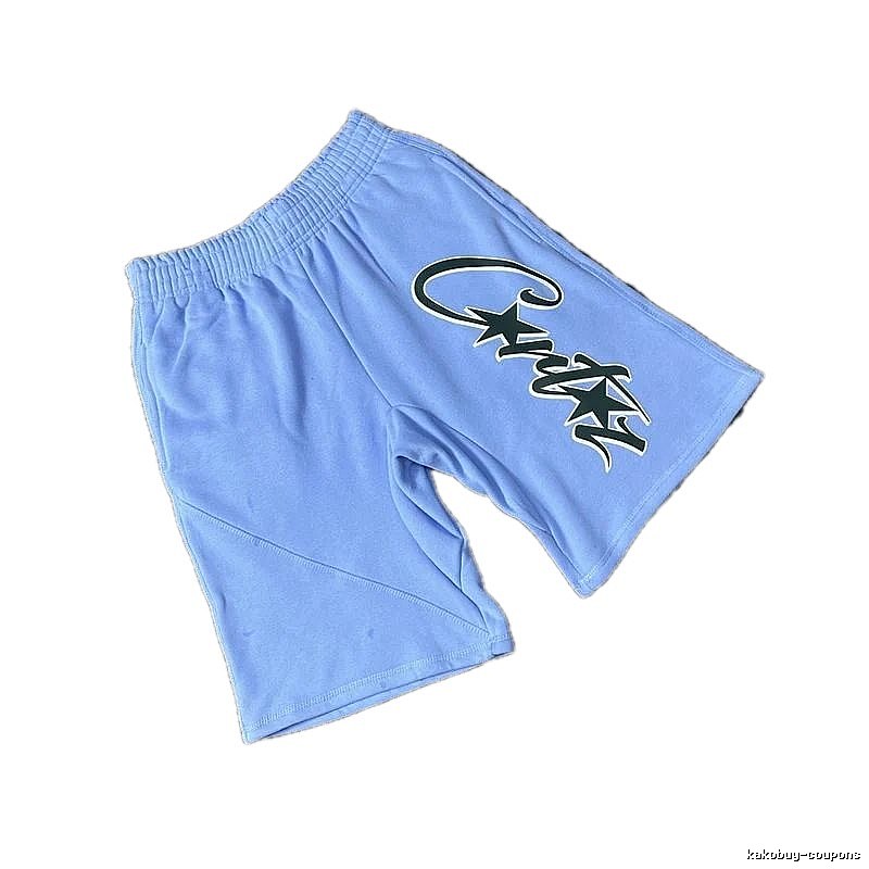 Corteiz star - printed light blue shorts