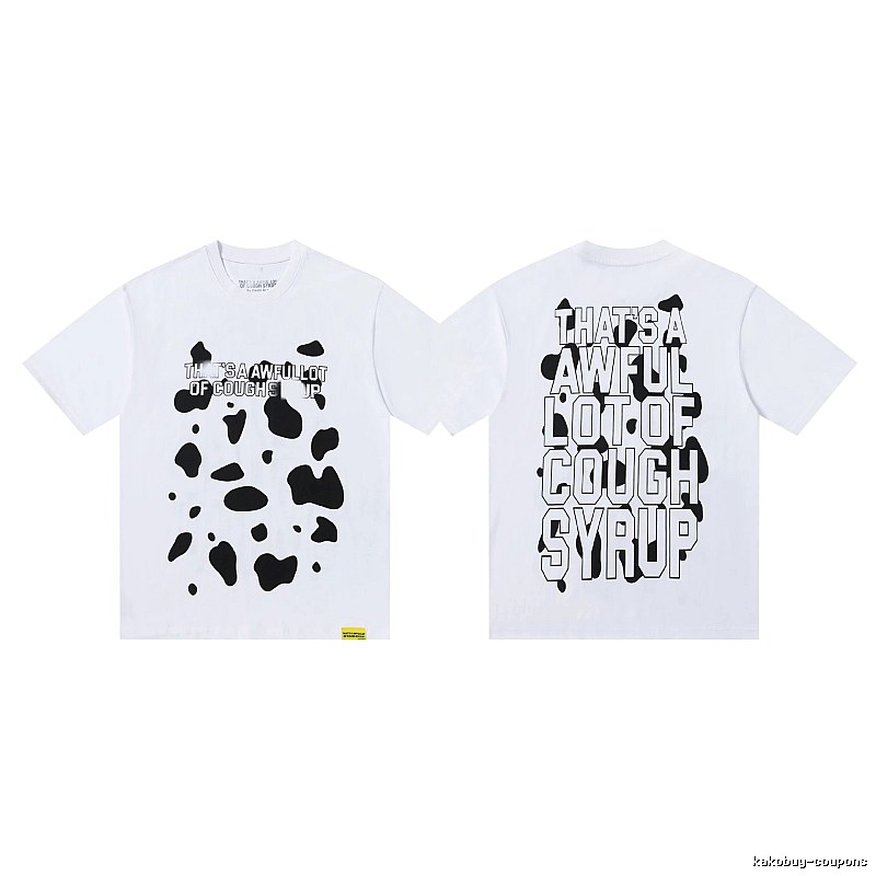 COUGH SYRUP Print Street Style White T-Shirt