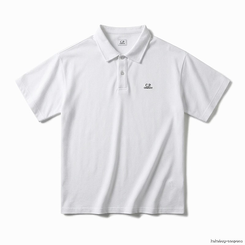 C.P simple style white Polo shirt