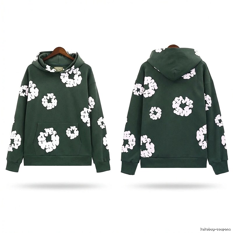 DENIM TEARS Floral Print Dark Green Sweatshirt