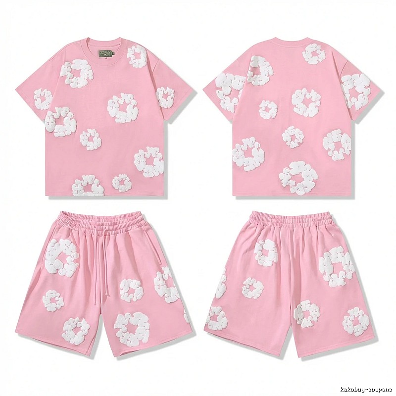 DENIM TEARS Floral Style Pink Suit