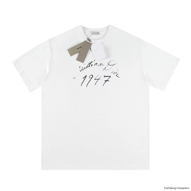 Dior 1947 Collection Minimalist Style White T-Shirt