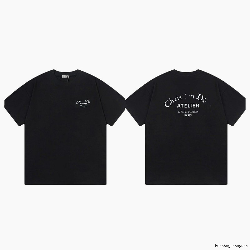 Dior Atelier Minimalist Style Black Short-sleeve T-shirt