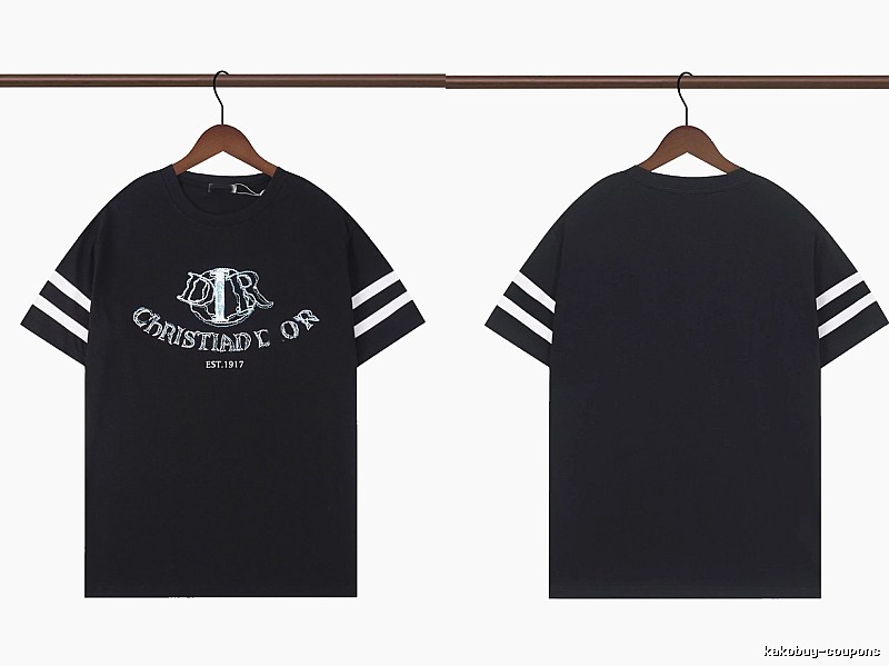 Dior Embroidered Vintage-style Black Short-sleeve T-shirt