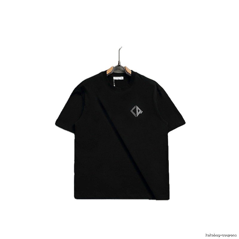 Dior Minimalist Diamond Check Printed Black T-Shirt