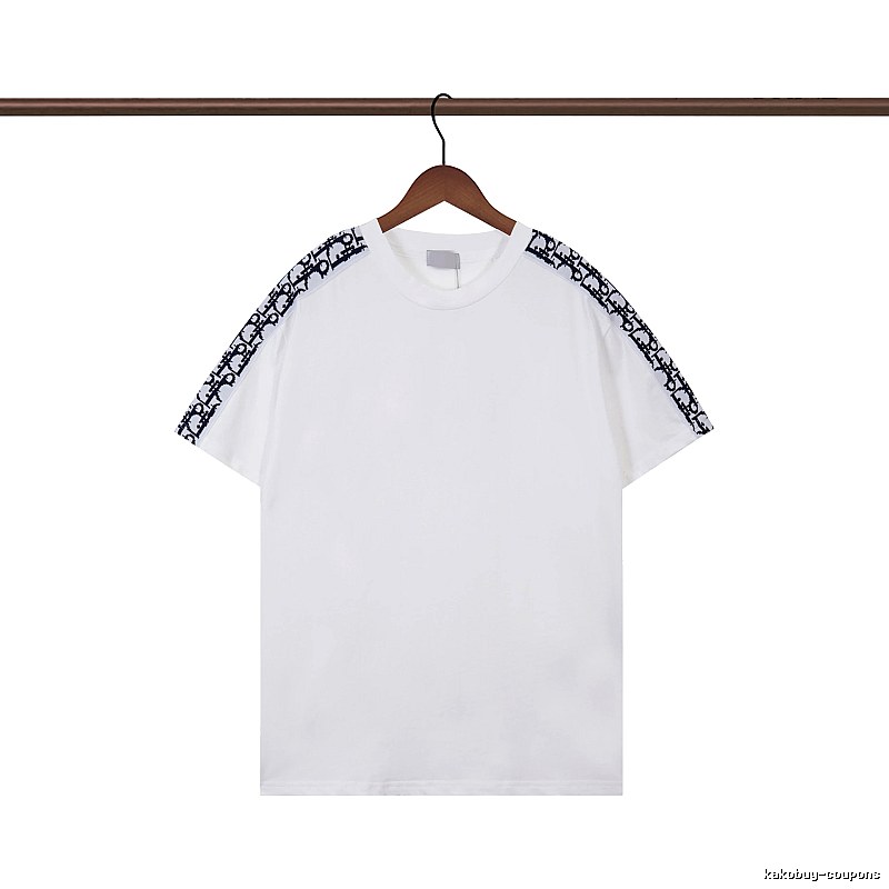 Dior Monogram Logo Tape Casual White T-Shirt