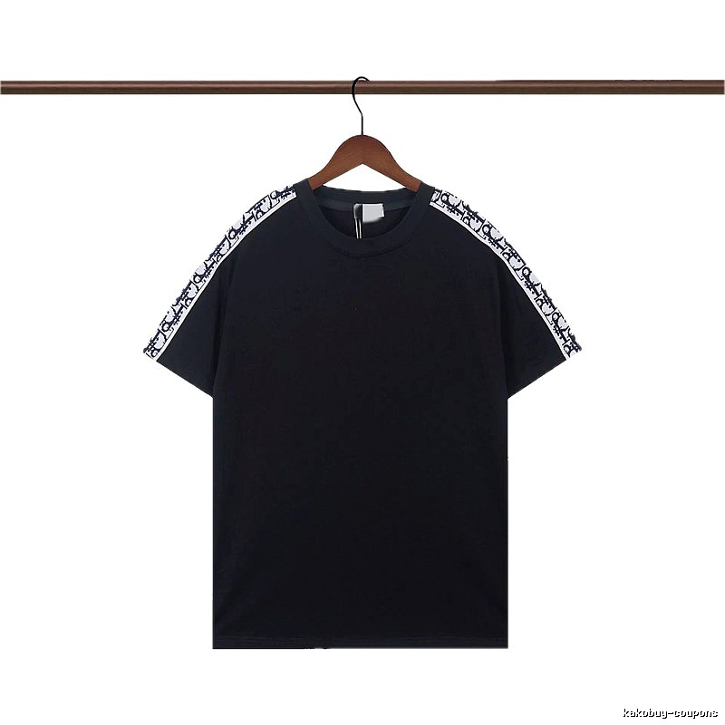 Dior Monogram Webbing Cool Street Style Black T-Shirt