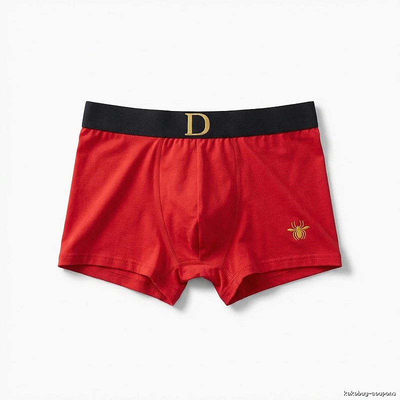 Dior red trendy brand boxer shorts.