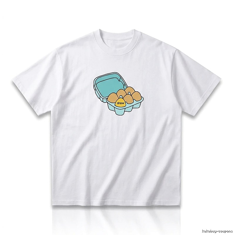 DREW Egg Series Simple White T-shirt