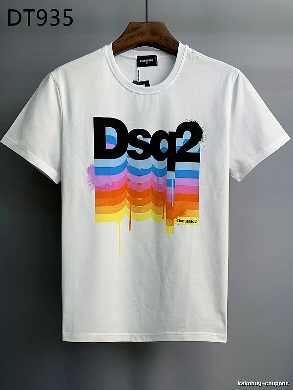 DSQ2 Gradient Print Street Style White T-Shirt