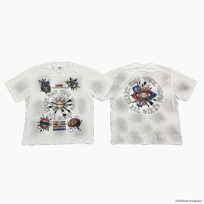 DUAA Organ Print Street Style White T-shirt