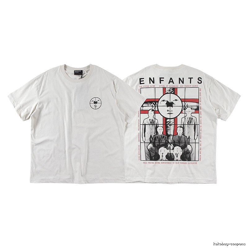 ERD Portrait Print High Street Style Off-white T-shirt