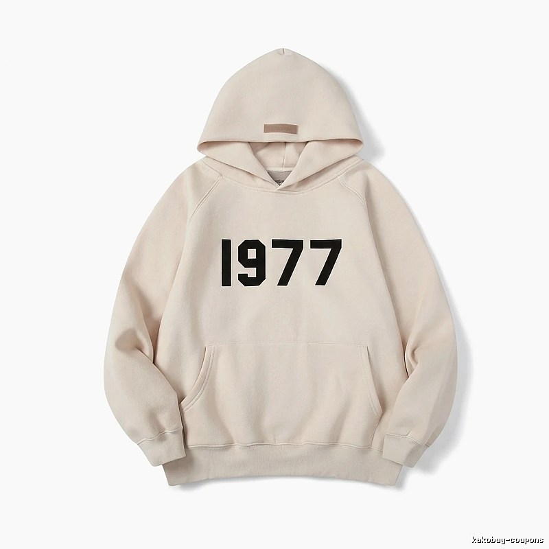 ESSENTIALS 1977 Series Minimalist Style Beige Hoodie