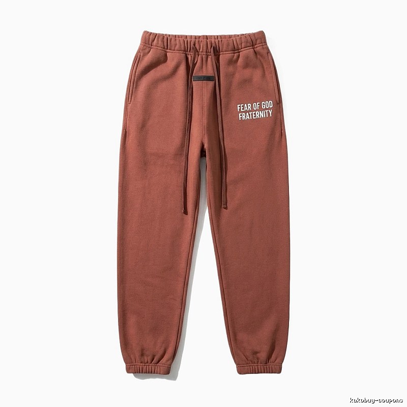 ESSENTIALS Casual Style Brown-Red Sweatpants