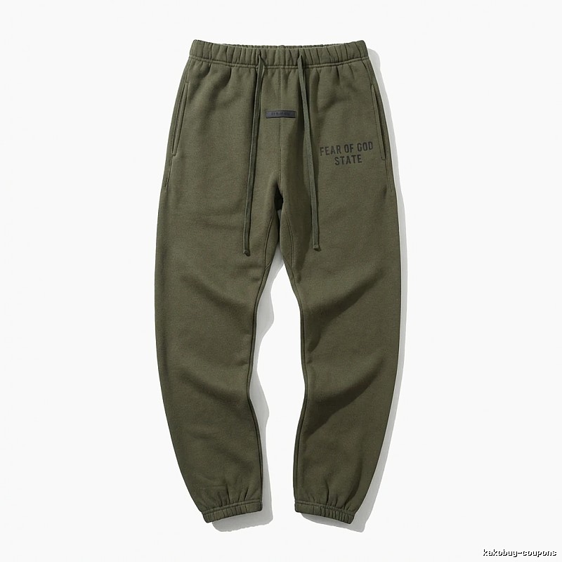 ESSENTIALS casual style olive green sweatpants