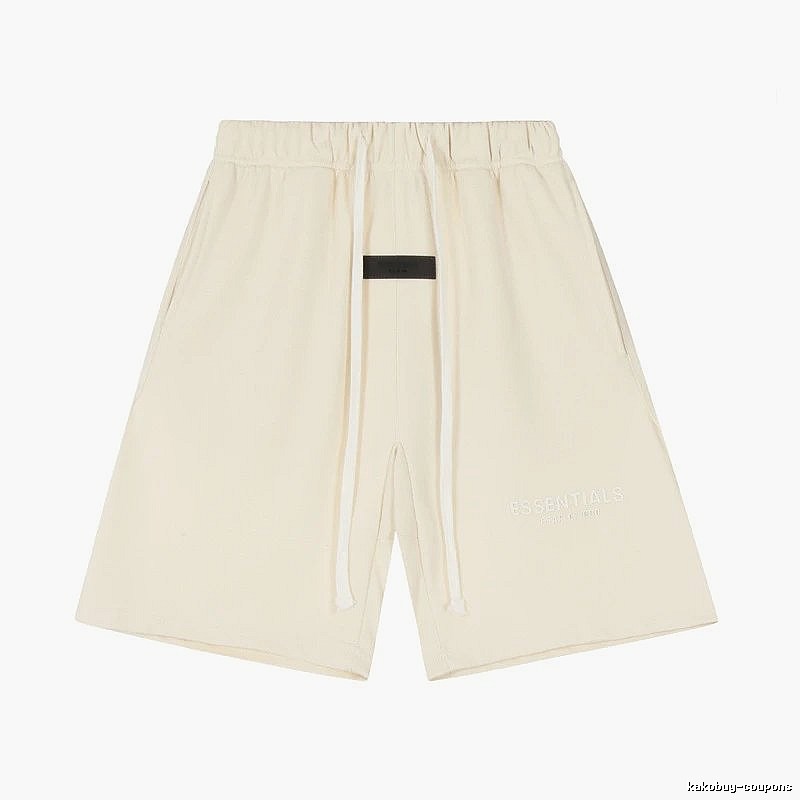 ESSENTIALS minimalist style off-white shorts