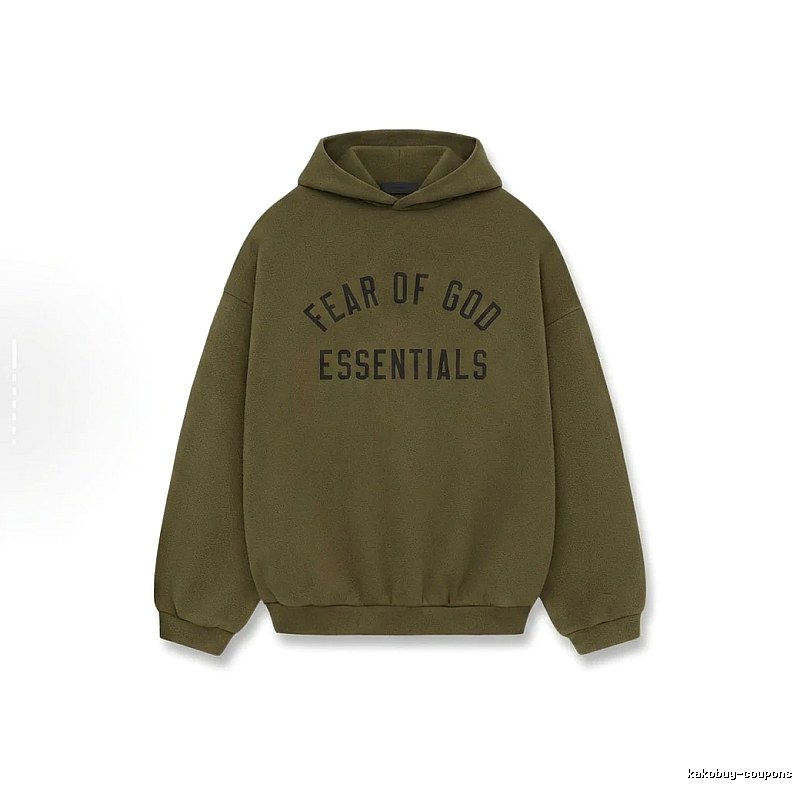 ESSENTIALS minimalist style olive green sweatshirt