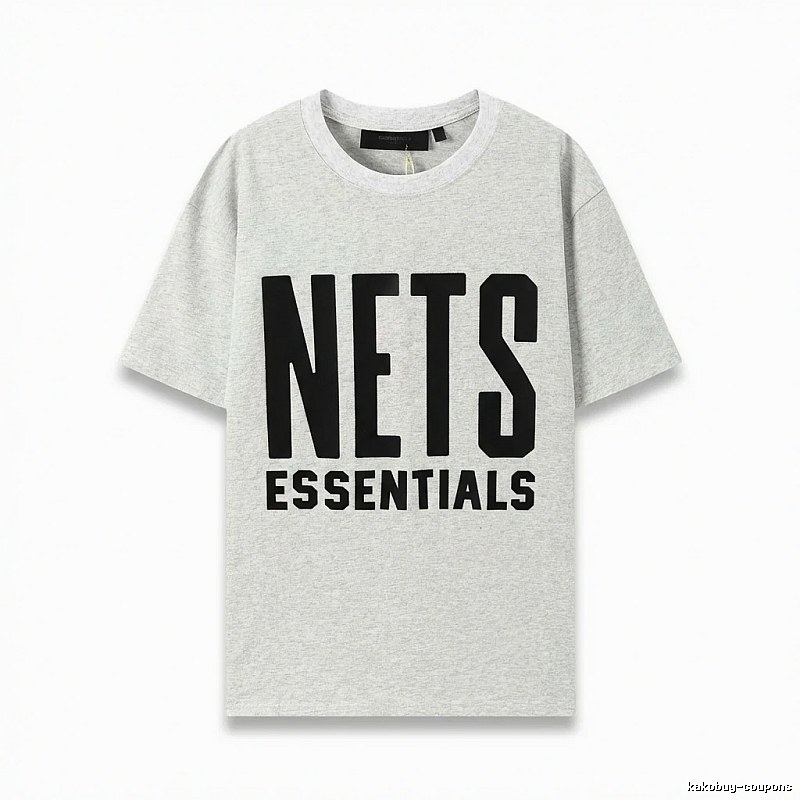 ESSENTIALS Trendy Brand Simple Style Grey T-shirt