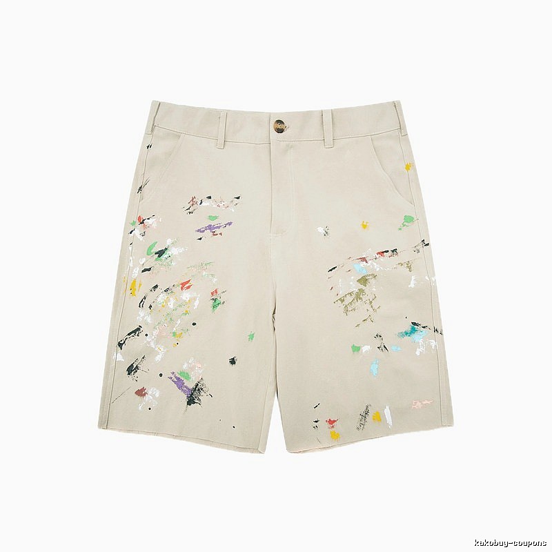 Gallery Dept Graffiti Style Beige Shorts