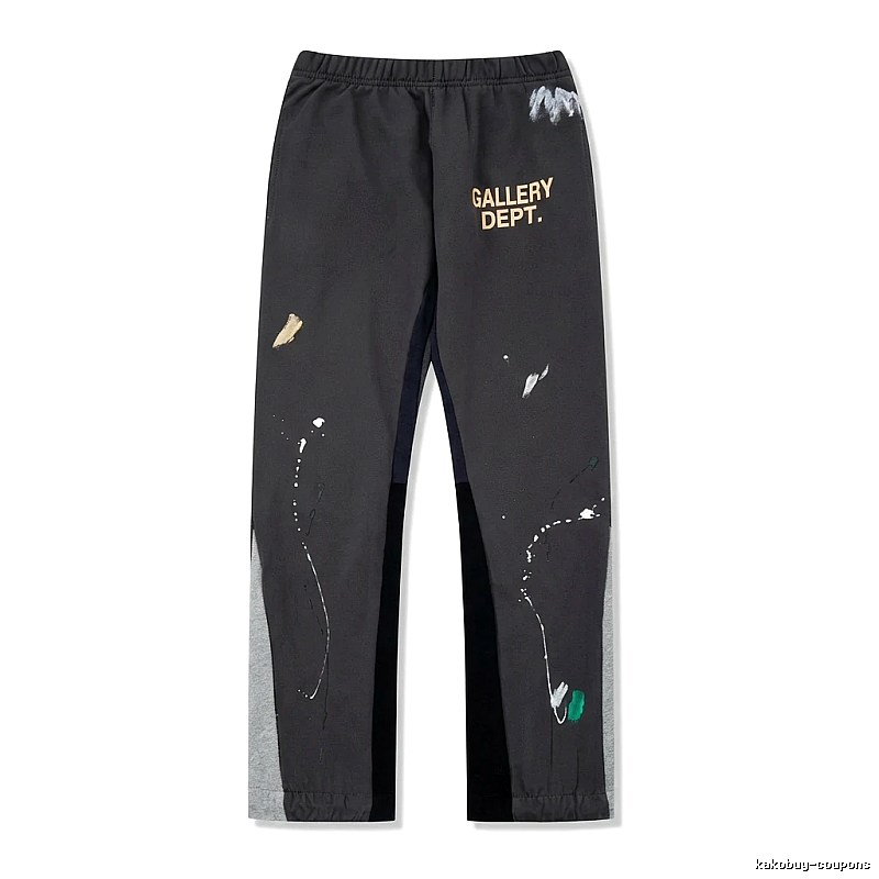 Gallery Dept Graffiti Style Black and Grey Sweatpants
