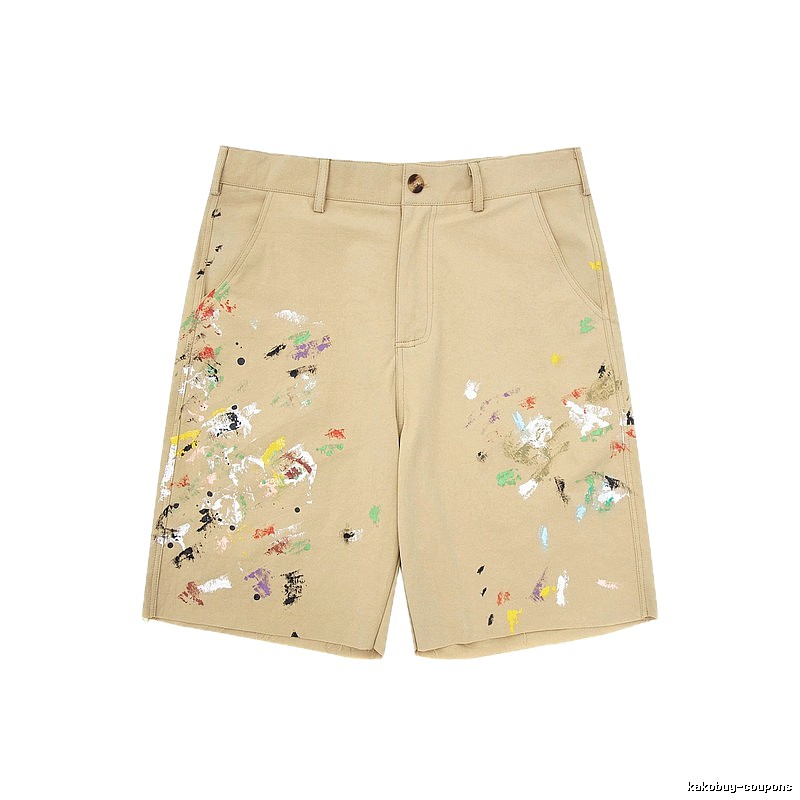 Gallery Dept Graffiti Style Khaki Shorts