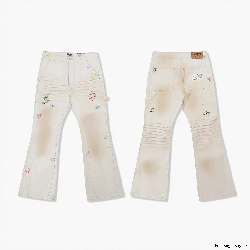 Gallery Dept graffiti-style white jeans