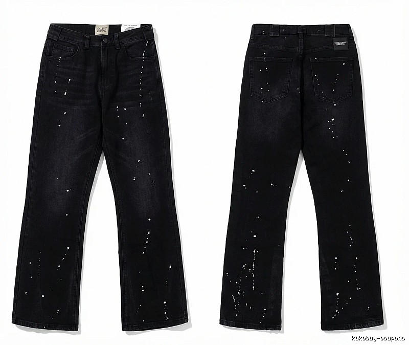Gallery Dept Splatter-paint Style Black Jeans