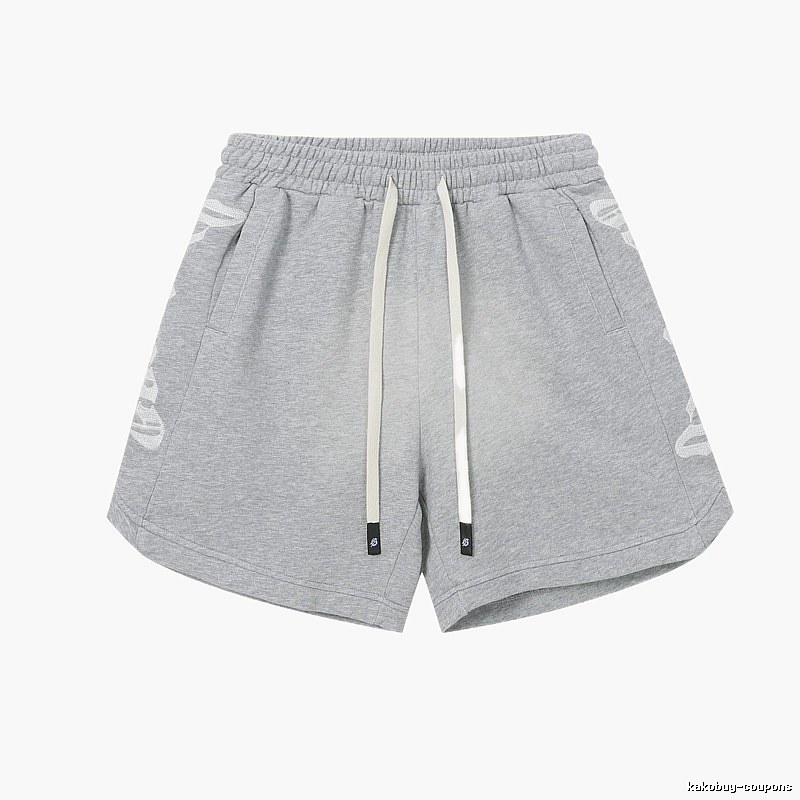 Godspeed Print Street Style Light Gray Casual Shorts