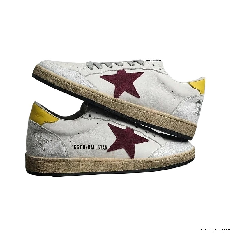 Golden Goose Ballstar retro-style white shoes