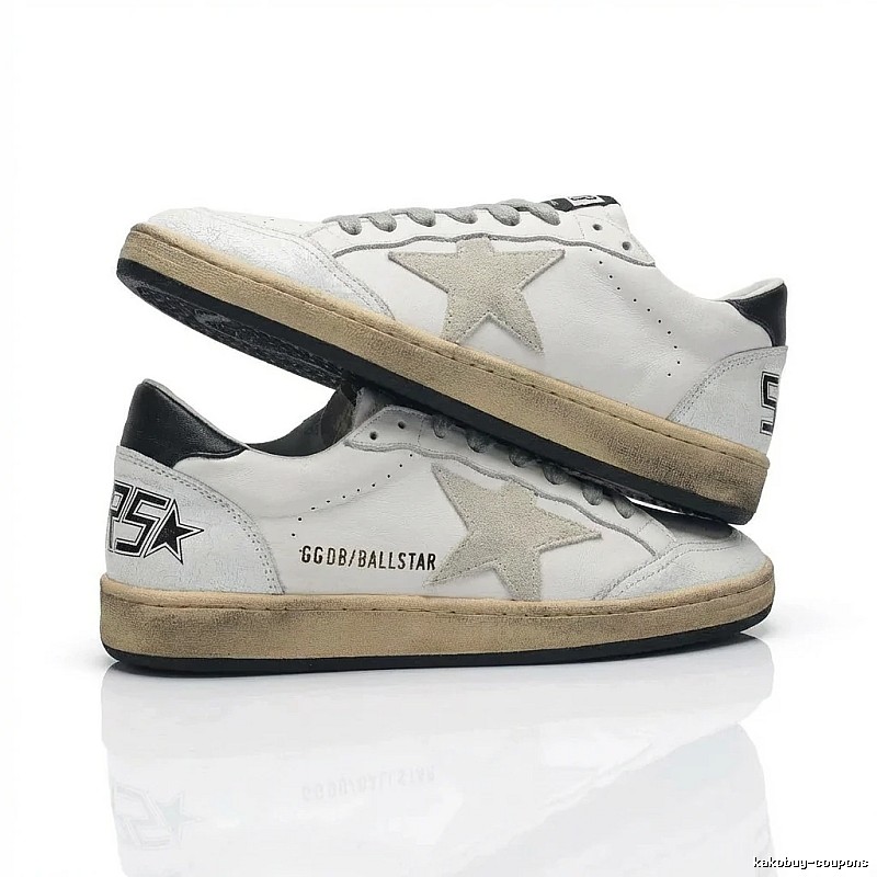 Golden Goose Ballstar retro-style white shoes
