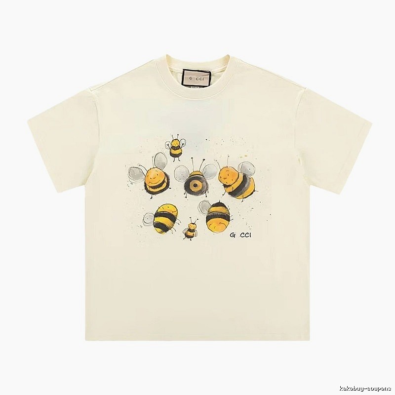 Gucci Bee Graffiti Casual Style Off-white T-shirt