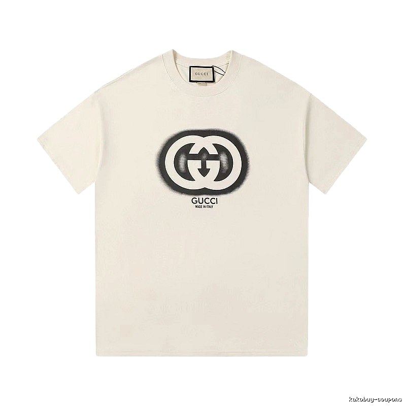 Gucci Double G Print Vintage Style Off-white T-shirt