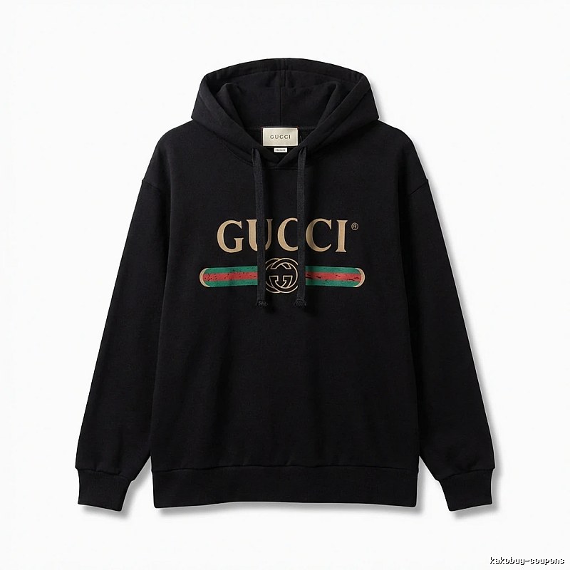 Gucci letter print style black hoodie