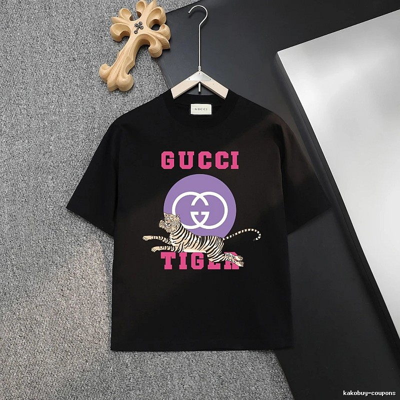 Gucci Tiger Print Trendy Black T-shirt