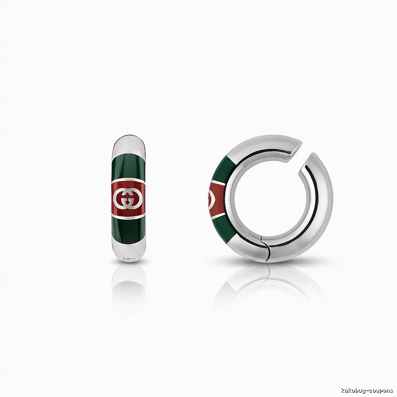 Gucci's classic red and green earrings.