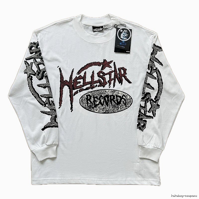 Hellstar dark style white long-sleeved shirt