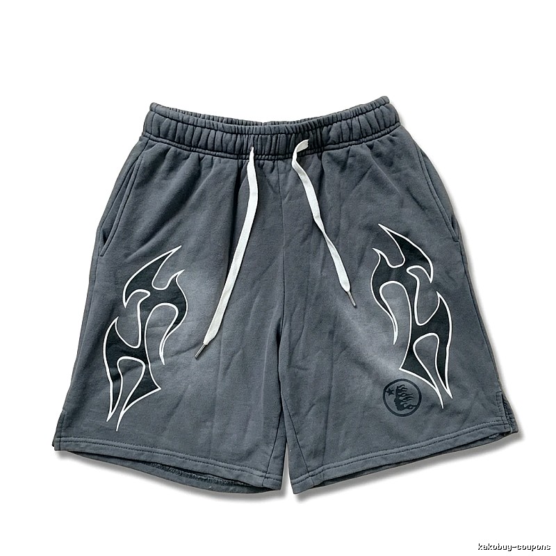 Hellstar Flame Wind Grey Shorts