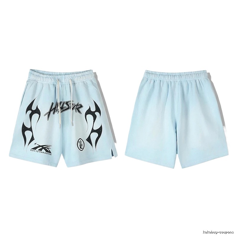 Hellstar Flame Wind Light Blue Shorts