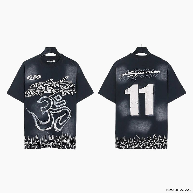 Hellstar No.11 Printed Street Style Black T-Shirt