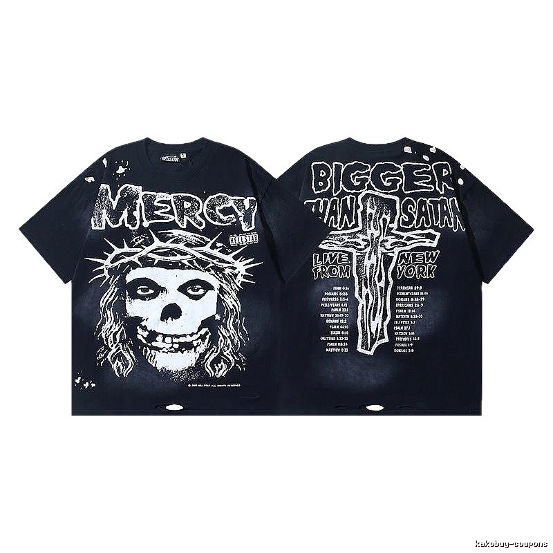 Hellstar Skull Print Dark Style Black T-Shirt