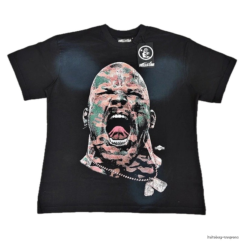 Hellstar Tyson Printed Street Style Black T-Shirt