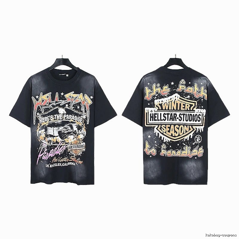 Hellstar Winter Collection Vintage Style Black T-Shirt