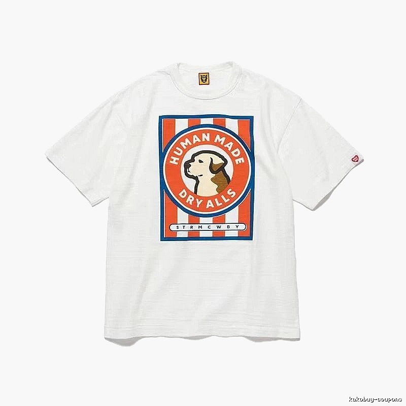 HUMAN MADE Dog Print Vintage White T-Shirt