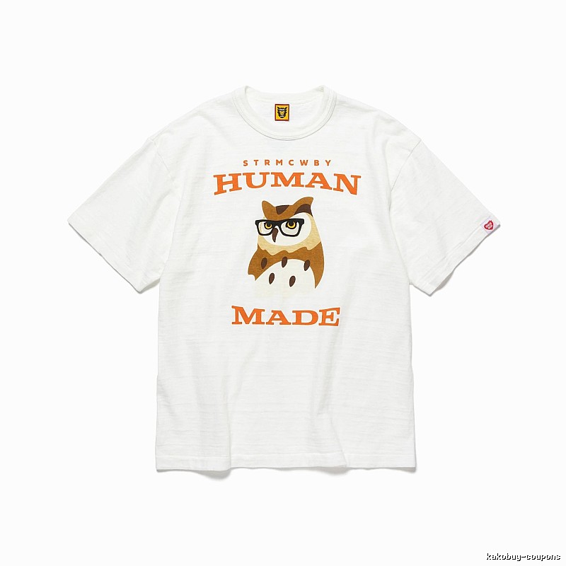 HUMAN MADE Owl Print Vintage White T-Shirt