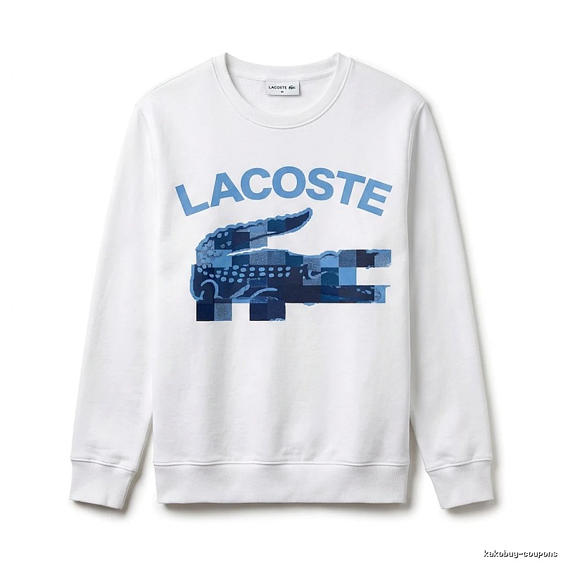 Lacoste Blue and White Contrast Fashion Sweatshirt