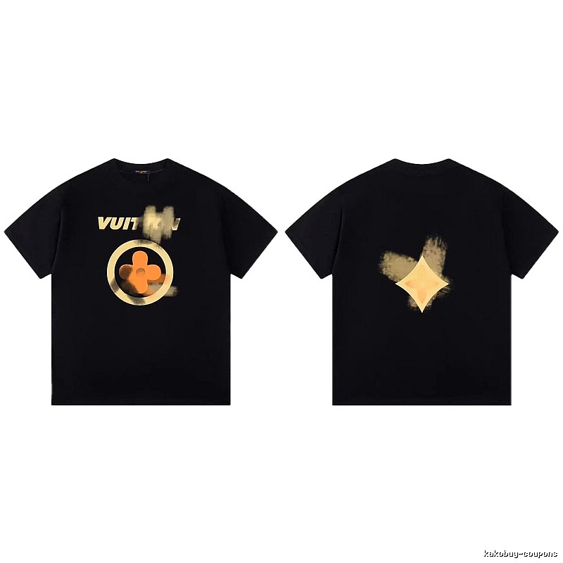 Louis Vuitton Blurred Monogram Trendy Black T-shirt