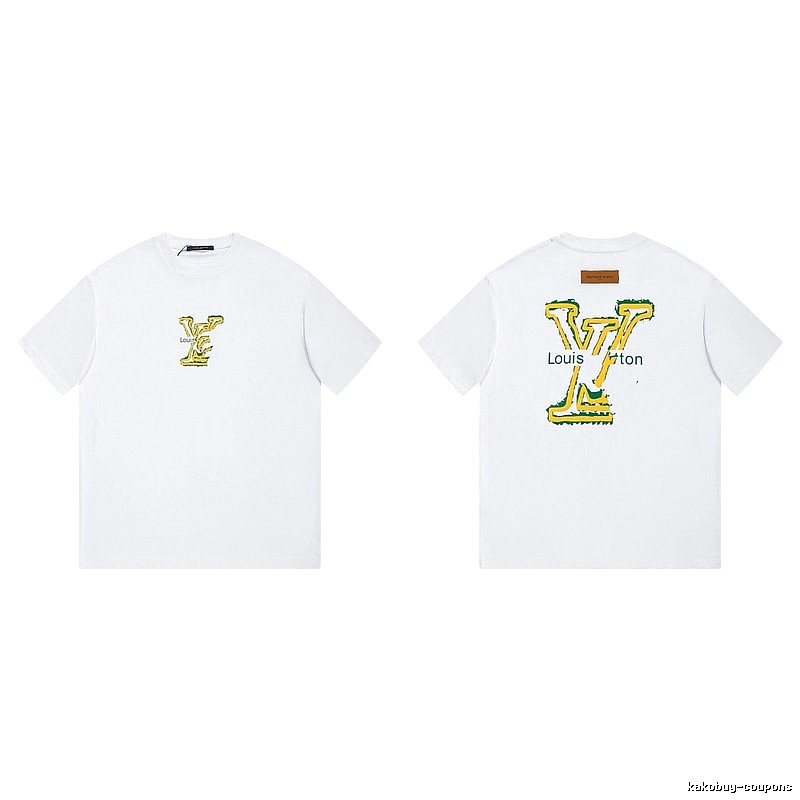 Louis Vuitton Graffiti Print Trendy Style White T-shirt